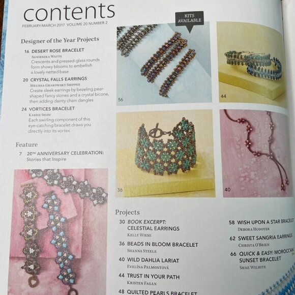 Beadwork Magazine Jewelry Crafting Book u Feb Mar 2017 Vol 20 No 2 - Picture 4 of 8